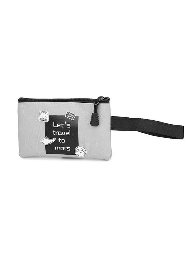 Bluejw 2-Piece Letter Pattern Backpack Set Grey - Image 3