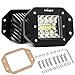 Nilight Nilight 14024C-B 2PCS 42W Flush Pods Upgraded Spot Flood Combo Beam Driving LED Work Backup Reverse Grill Mount Light  - Image 2