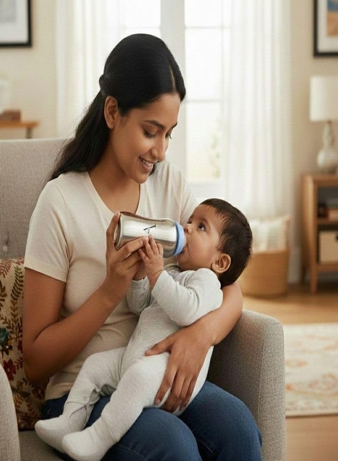 VOIK Vega AKA Stainless Steel Feeding Bottle | 304 Food-Grade Steel | BPA-Free | Leak Proof | Eco-Friendly Baby Bottle (240 Ml) - Image 2