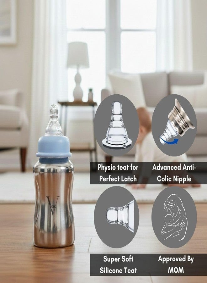 VOIK Vega AKA Stainless Steel Feeding Bottle | 304 Food-Grade Steel | BPA-Free | Leak Proof | Eco-Friendly Baby Bottle (240 Ml) - Image 4