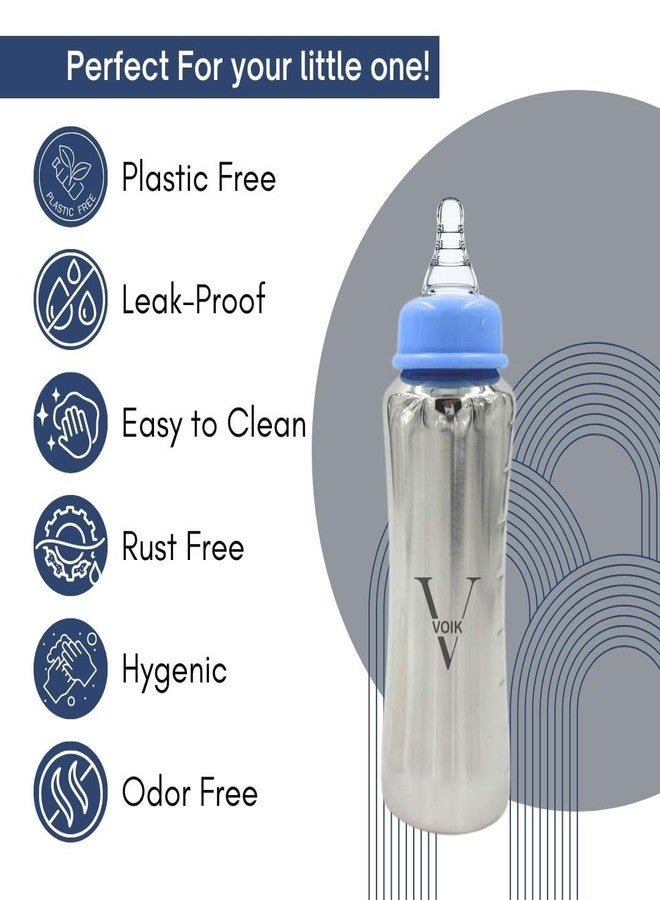 VOIK Vega AKA Stainless Steel Feeding Bottle | 304 Food-Grade Steel | BPA-Free | Leak Proof | Eco-Friendly Baby Bottle (240 Ml) - Image 3
