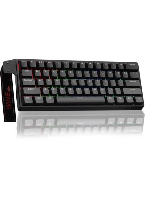 AULA WIN60 HE Mechanical Gaming Keyboard Black - Gray Wood Magnetic Switch