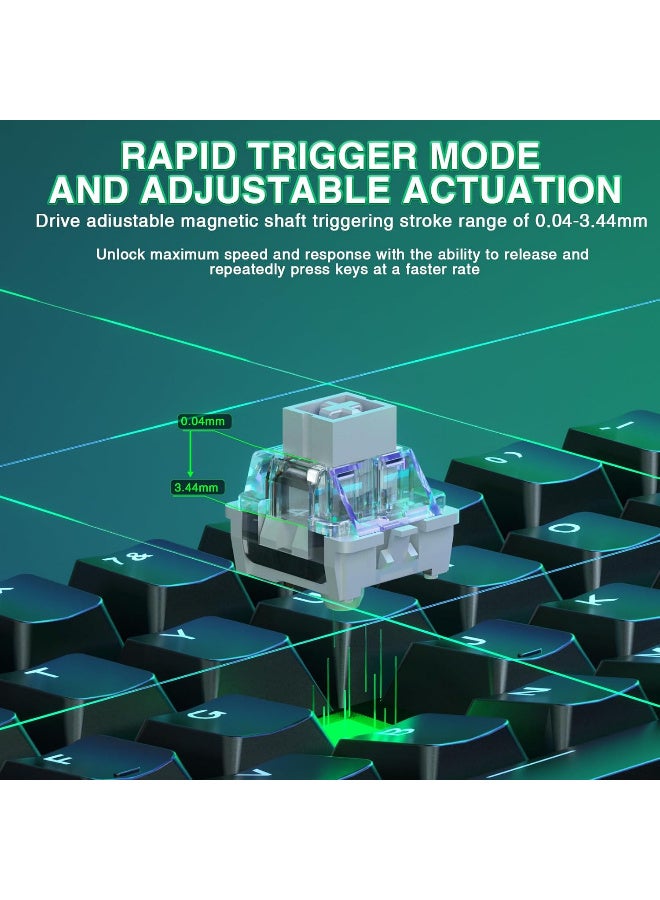 أولا AULA WIN60 HE Mechanical Gaming Keyboard Black - Gray Wood Magnetic Switch - Image 4