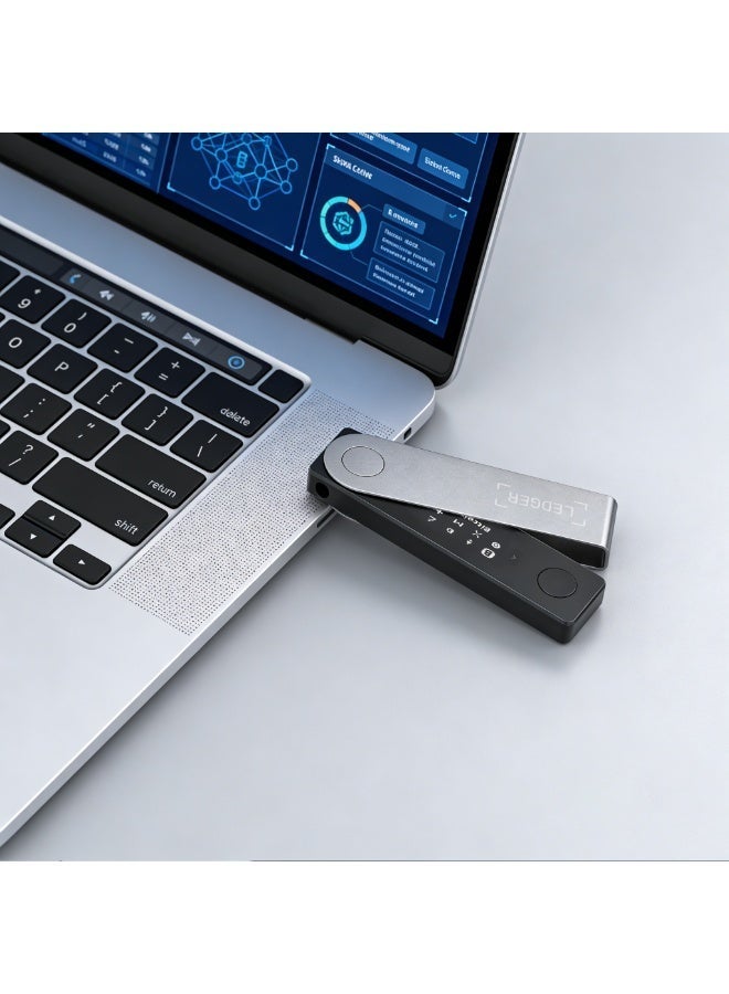 ليدجر محفظة ليدجر نانو إكس للأصول الرقمية مع بلوتوث ومنفذ USB-C باللون الأسود - Image 5