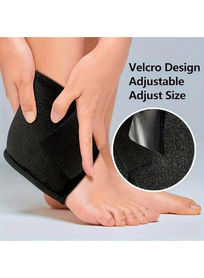 Solid Gel Ankle Support Brace for Pain Relief - Dual Hot & Cold Compress Therapy - Ergonomic Physiotherapy Wrap for Injury Recovery, Swelling & Ankle Repair - Flexible Comfort Design - Image 3