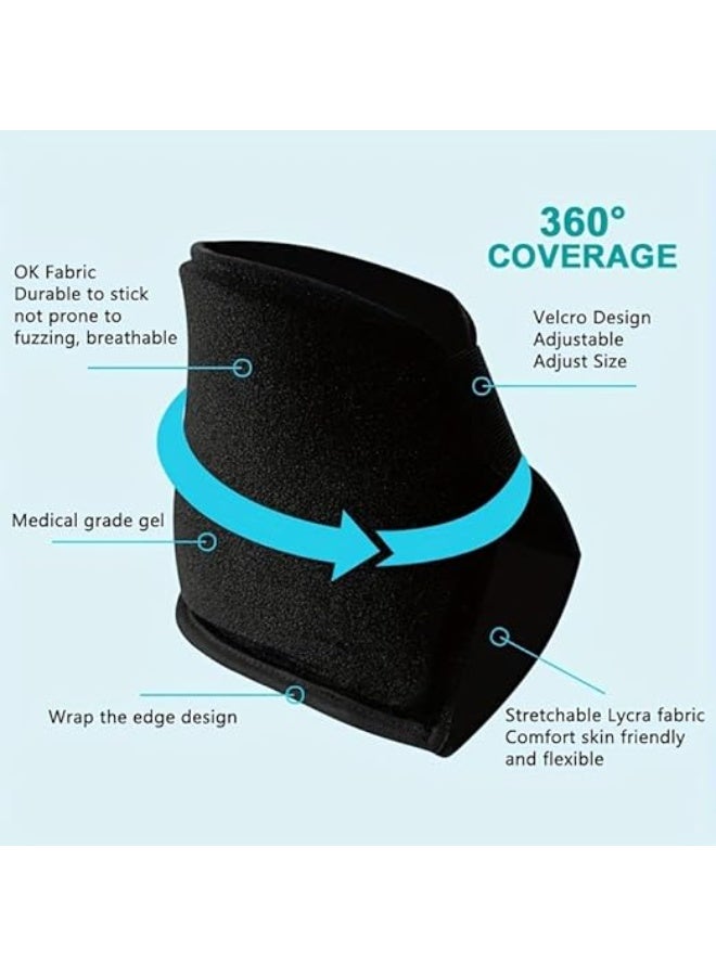 Solid Gel Ankle Support Brace for Pain Relief - Dual Hot & Cold Compress Therapy - Ergonomic Physiotherapy Wrap for Injury Recovery, Swelling & Ankle Repair - Flexible Comfort Design - Image 4