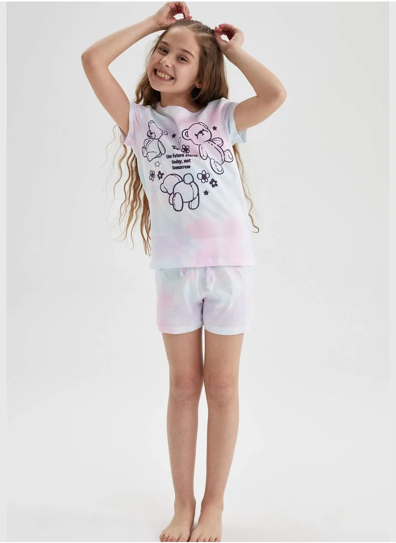 DeFacto Girl Short Sleeve Knitted Pyjamas