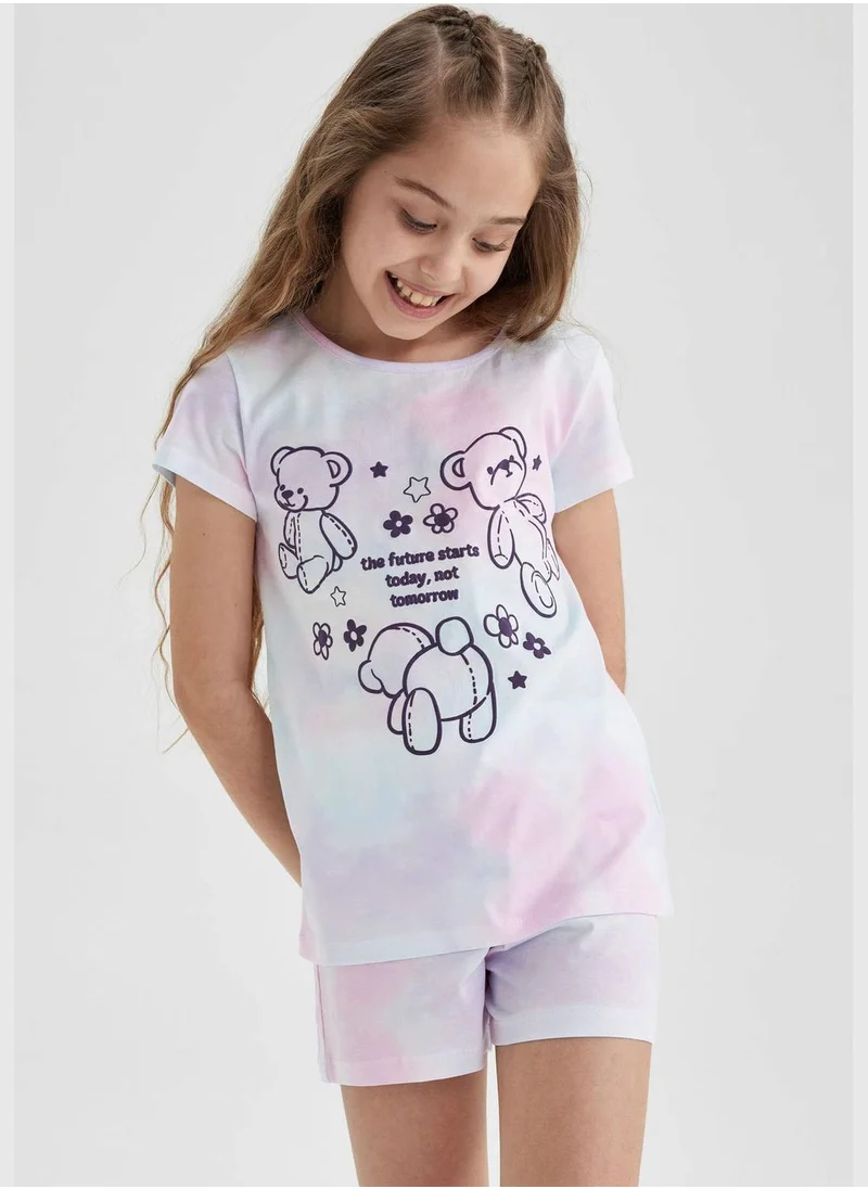 DeFacto Girl Short Sleeve Knitted Pyjamas