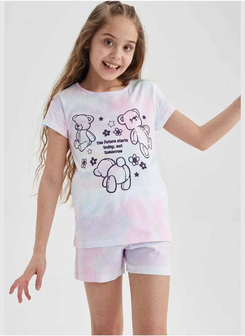 DeFacto Girl Short Sleeve Knitted Pyjamas