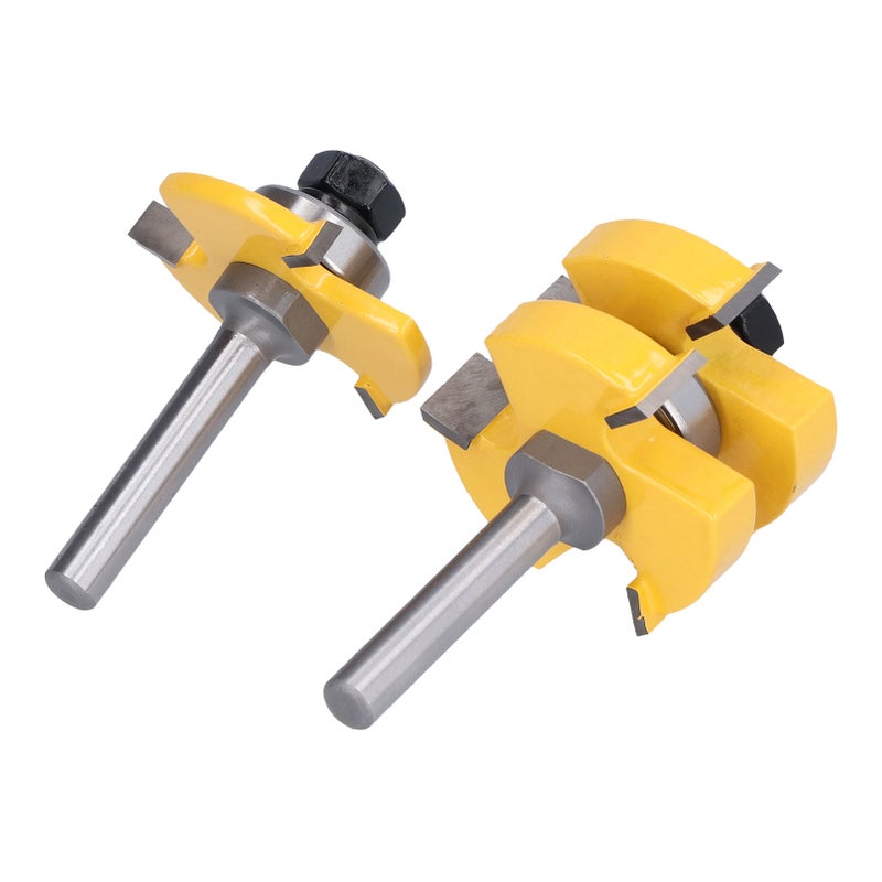 Tongue Groove Router Bit Set Adjustable T Shape 3 Teeth 8mm Shank Woodworking Milling Cutter - Image 4