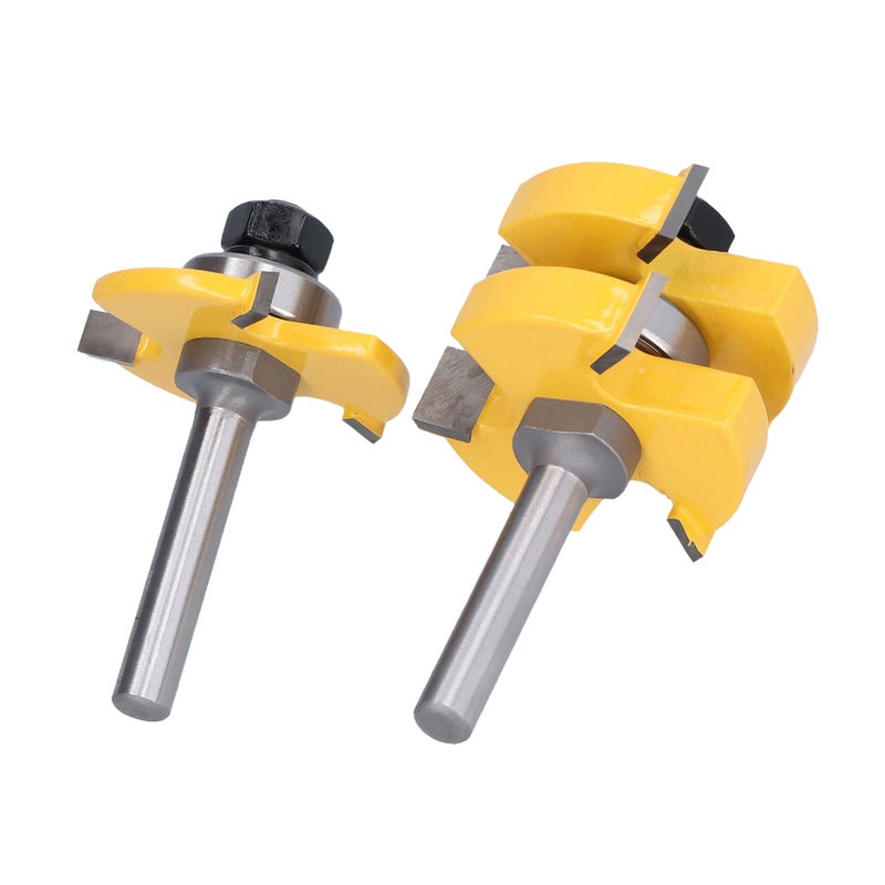 Tongue Groove Router Bit Set Adjustable T Shape 3 Teeth 8mm Shank Woodworking Milling Cutter - Image 3