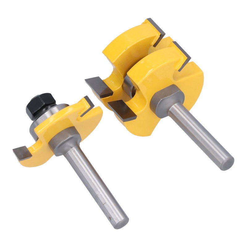 Tongue Groove Router Bit Set Adjustable T Shape 3 Teeth 8mm Shank Woodworking Milling Cutter - Image 2