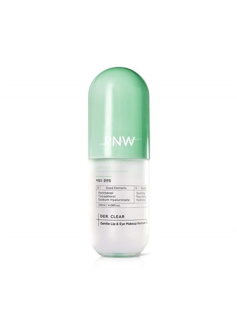 DER. CLEAR Gentle Lip & Eye Makeup Remover, 120ml / 4.05 fl.oz, Vitamin Hydrating Gentle Cleansing for Waterproof Makeup, Paraben Free | Korean Skincare
