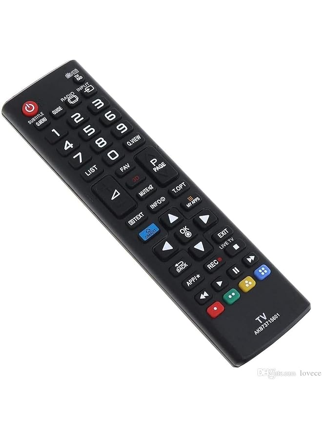 ELTRAZONE Black TV Remote Control – Replacement for LG AKB73715601 & AKB73715646 | Compatible with LG LED, LCD, Plasma & 3D Smart TVs | Easy Setup, Long-Range Signal, Durable Design - Image 1