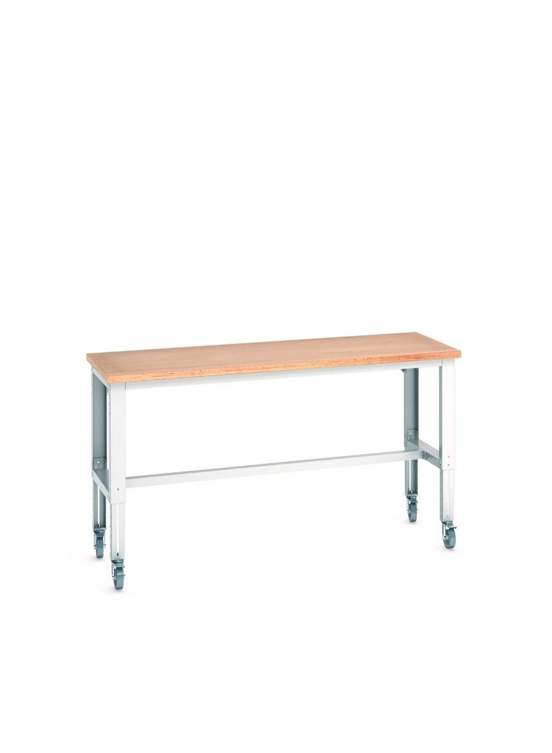 bott Bott cubio mobile bench adjustable height 125mm dia castors and 40mm Mpx worktop WxDxH: 2000x750x840-1140mm  - Image 1