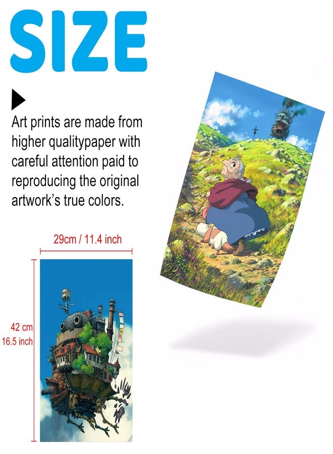 Pounchi Castle Anime Posters (8 Pcs with Glue Dots) 11.4" x 16.5" Japanese Anime HD Printing Poster Unframed Version for Room Bedroom Club Wall Art Decor for Teens - Image 3
