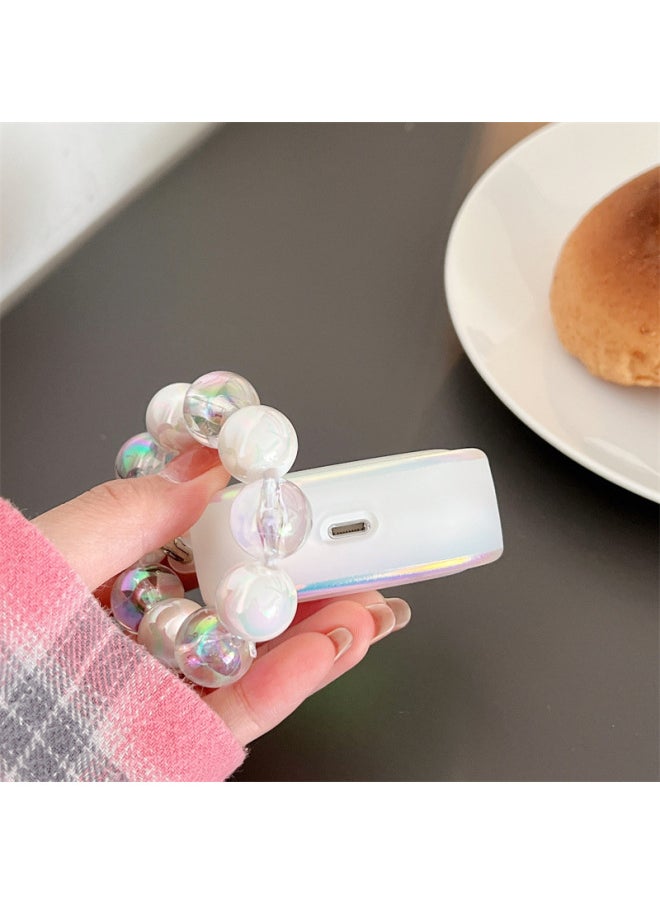 Generic - Laser For Apple AirPods Pro2 Bluetooth Wireless Headset Cover 1/2/3 Generation Soap Soft Case With Chain-Color:Soap Laser + Chain-Applicable Model:airpods Pro2 Generation - Image 1