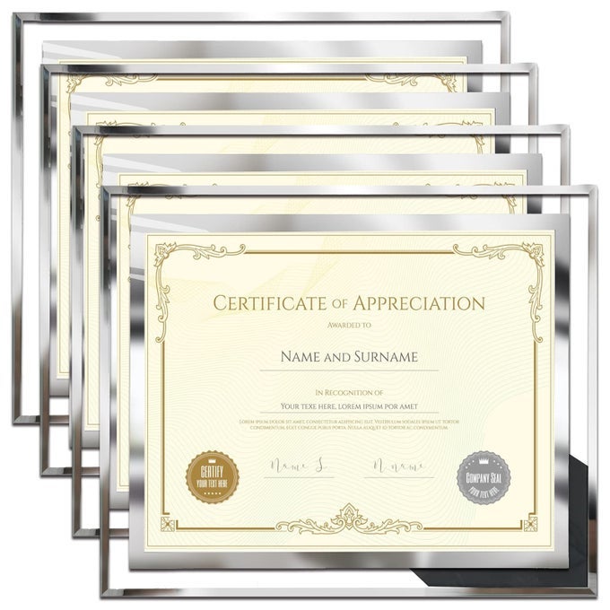 85 X 11 CERTIFICATE DOCUMENT FRAME PACKS4 DIPLOMA GLASS PICTURE FRAMES FOR TABLETOP