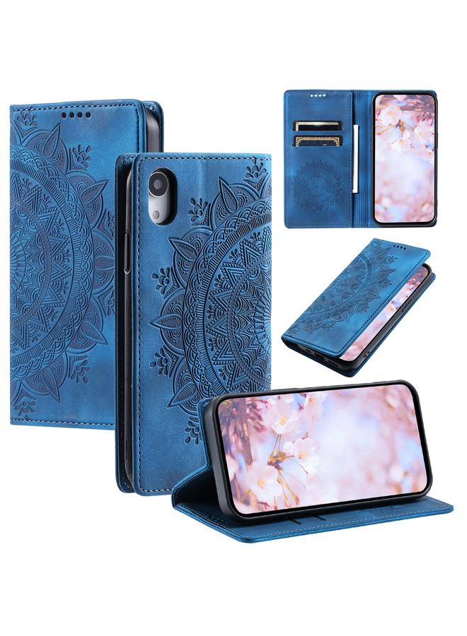 اس-توب جراب هاتف iPhone XR من الجلد المغناطيسي المنقوش على شكل توتيم - Image 1