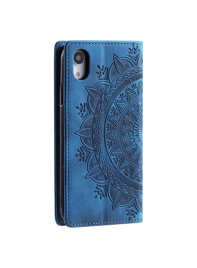 اس-توب جراب هاتف iPhone XR من الجلد المغناطيسي المنقوش على شكل توتيم - Image 3