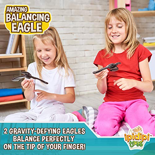 IPIDIPI TOYS Balancing Bird for Finger - Physics and Science Fun - Finger Balance for Party Giveaways, Retro Magic Gift, Stocking Stuffers - 7.5" Wingspan Eagle, Pack of 2 - Image 3
