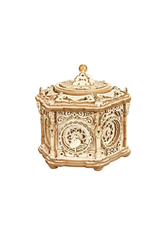 ROKR 3D Wooden Puzzles Music Box (Secret Garden) - Model Kits For Adults Spinning Musical Jewelry Box Vintage Keepsakes Storage, Gifts For Teens/Woman/Man - Image 1