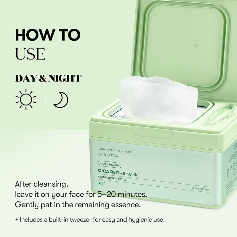 VT Cosmetics CICA Reti-A Mask Sheet - 30 Pieces - Image 5