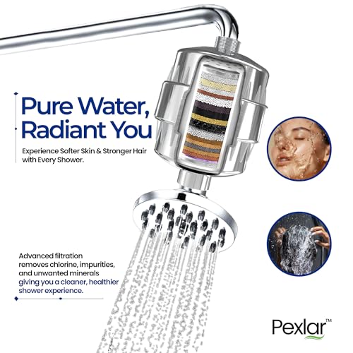 Pexlar Replacement Shower Filter Cartridge for Shower & Tap Filter for Hard Water - Multistage Hard Water Softener - Image 3