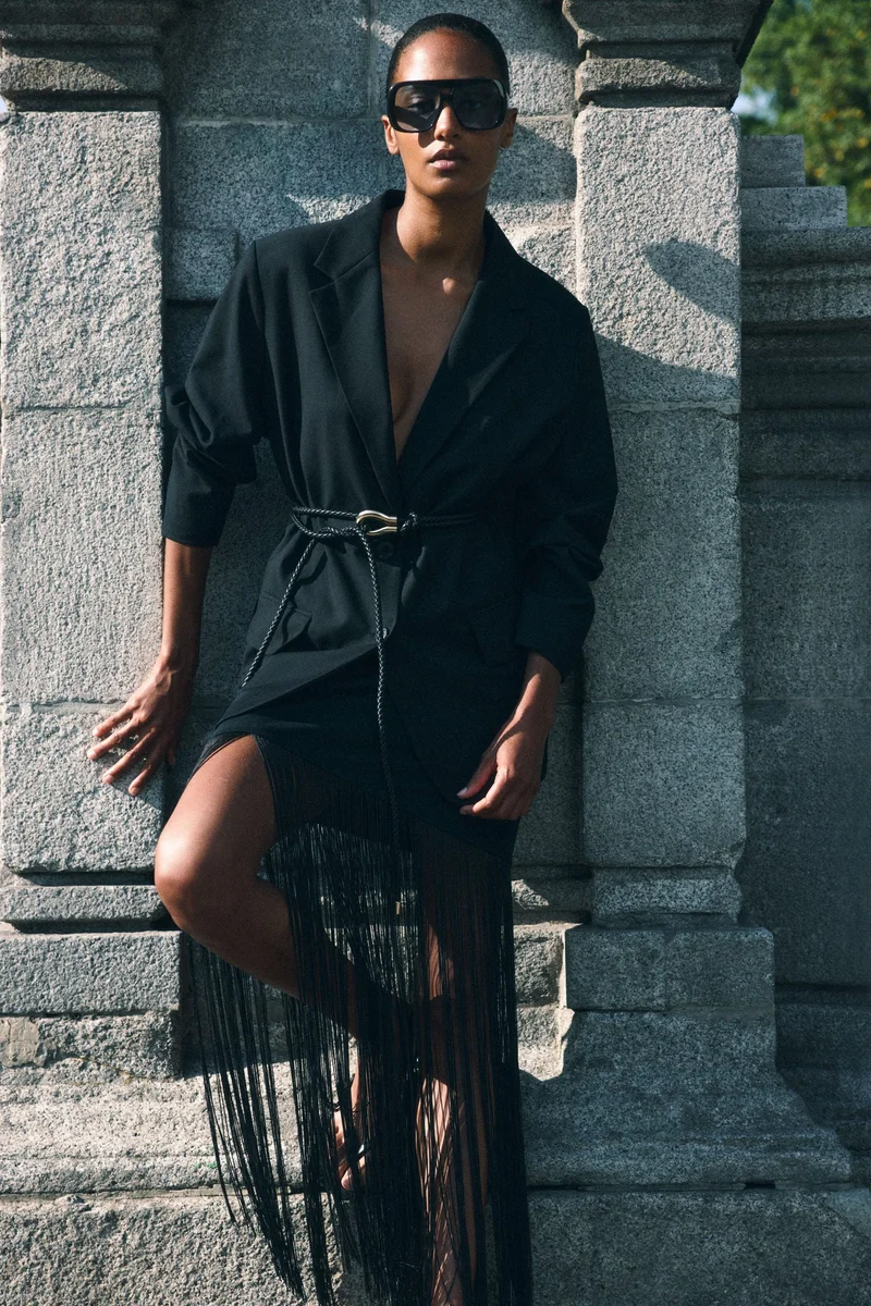 H&M Fringe-trimmed skirt