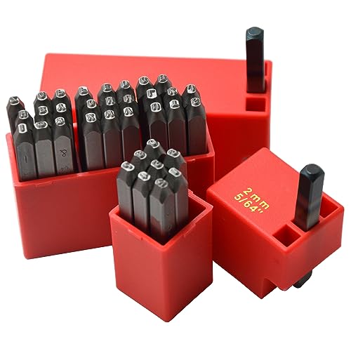 WKSTOOL 36pcs Heavy Duty Steel Stamp Uppercase Letters and Number 5/64 2mm Hand Stamping Character Mark Code Alphabet Punch Kit for Bracelet Ring Jewelry Sheet Metal Plate Making Mold Die - Image 1