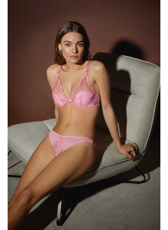 women'secret Embroidered tulle classic briefs - Image 1