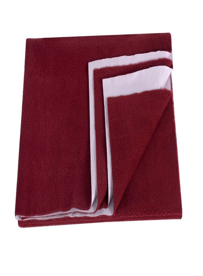 Mopak Decor ملاءة موباك ديكور للأطفال الجافة/ملاءة امتصاص البول/فرش نوم بدون حفاضات/واقي مرتبة/واقي سرير، ملاءة للكبار - مقاس كبير/لون عنابي (عبوة من قطعة واحدة)، 40 بوصة × 56 بوصة - Image 1