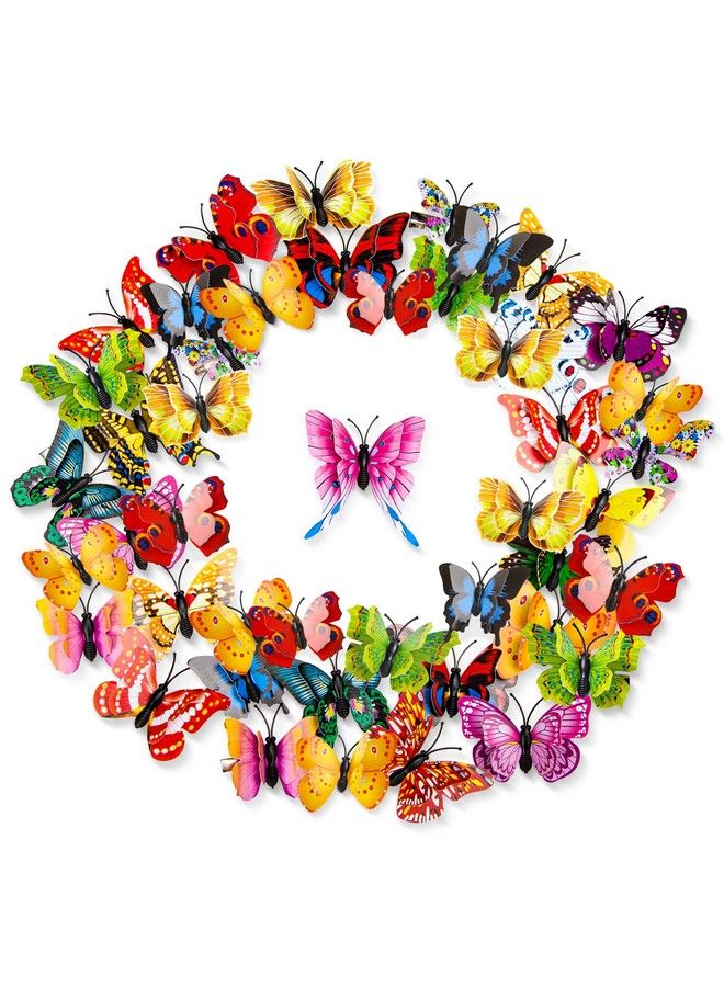 VGoodall Butterfly Hair Clips，50Pcs Colorful Butterfly Barrettes Butterfly Decoration 3D Butterflies Lawn For Diy Kids Teens Women Hair Accessories Party Favors Wedding Birthday - Image 1