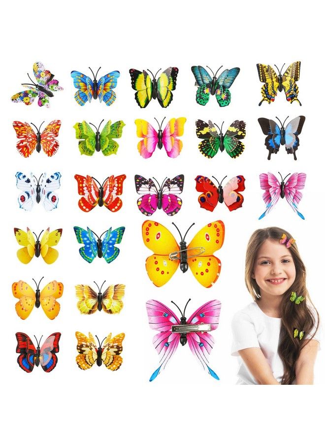 VGoodall Butterfly Hair Clips，50Pcs Colorful Butterfly Barrettes Butterfly Decoration 3D Butterflies Lawn For Diy Kids Teens Women Hair Accessories Party Favors Wedding Birthday - Image 3