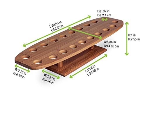PacknWood باكنوود 210SBAM20 - حامل مخروط الطعام من الخيزران وعرض تمكي - حامل مخروط الخيزران القابل للتحلل الحيوي للمقبلات، السوشي، الآيس كريم (20 فتحة، 19.6" × 5.9") - Image 2