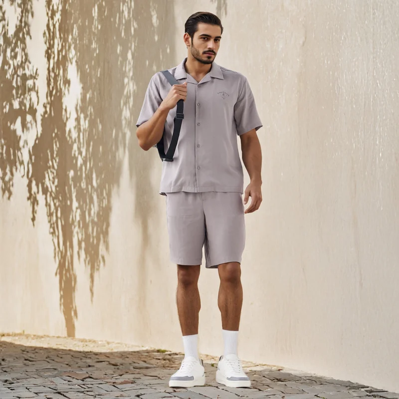 ADOT by Splash Emperor Regular Fit Printed Shirt with Camp Collar