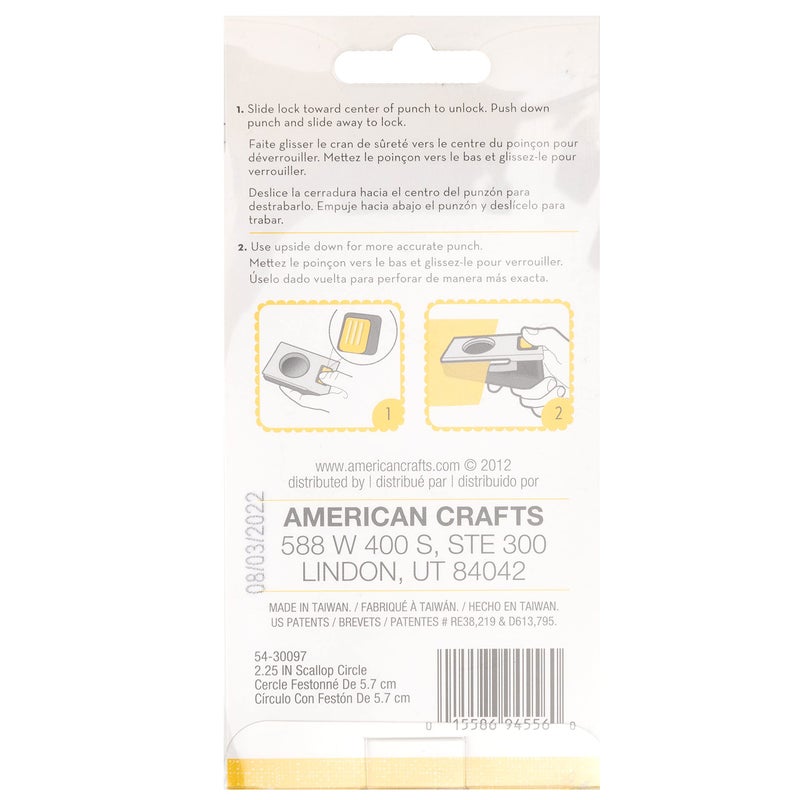 EK tools 2.25-Inch Scallop Circle Punch, Large, New Package, White - Image 3