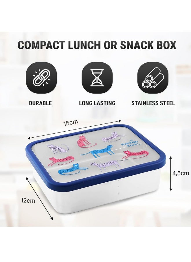 Bamboo Bark - Bamboo Bark Stainless Steel Kids Lunch Box - Bento Lunch Box with Divided Compartments - BPA-Free & Dishwasher Safe - Perfect for School and Picnics - Image 1