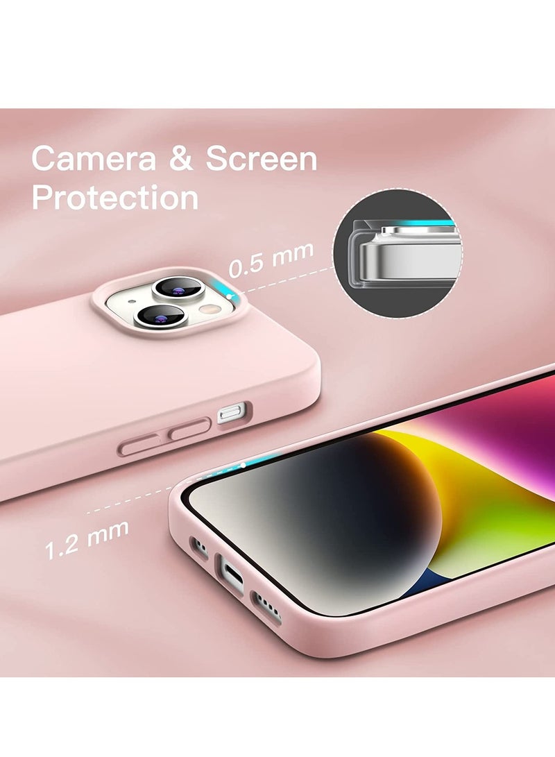 ELTRAZONE Silicone Case for iPhone 14 6.1-Inch, Silky-Soft Touch Full-Body Protective Phone Case, Shockproof Cover with Microfiber Lining (Pink) - Image 5