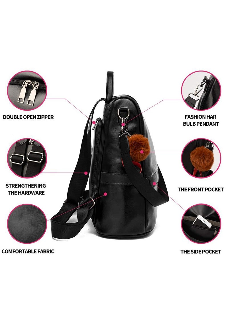 SYOSI Women Backpack Purse PU Leather Anti-theft Casual Shoulder Bag Fashion Ladies Satchel Bags - Image 4