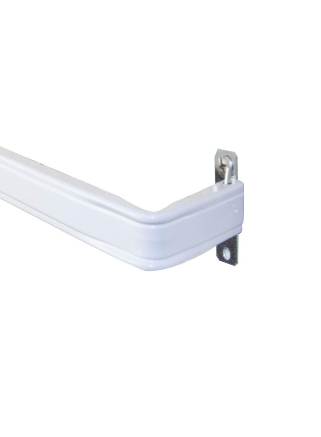 قضيب ستارة Rod Desyne KBX2028 Lockseam 2 بوصة، مقاس 28-48 بوصة، أبيض