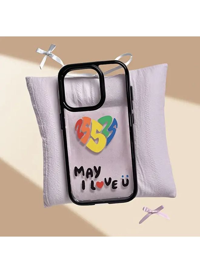 Mayday Graffiti Acrylic Transparent Anti Drop Phone Case For iPhone 15 Plus Black - Image 5