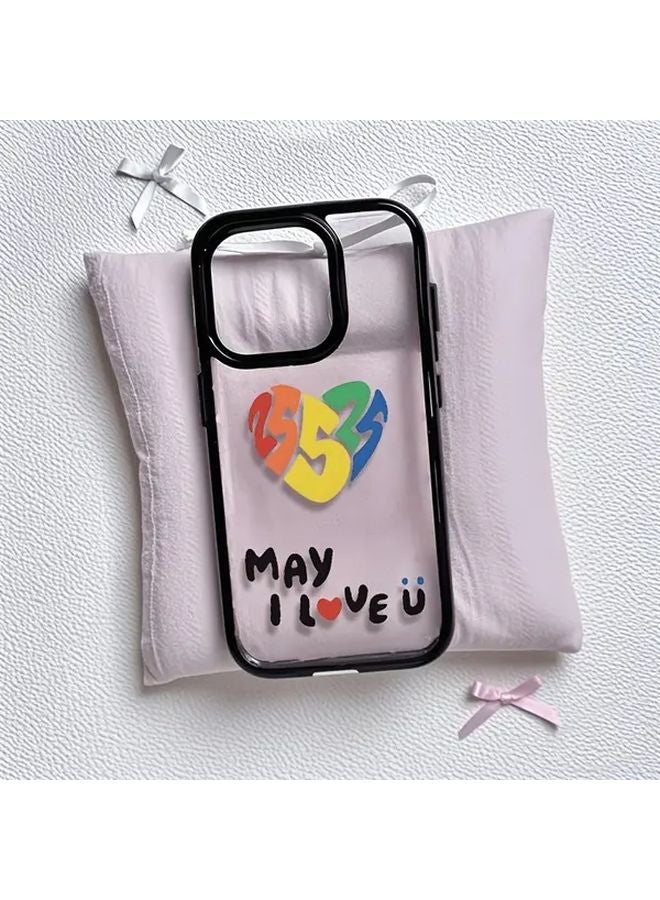 Mayday Graffiti Acrylic Transparent Anti Drop Phone Case For iPhone 15 Plus Black - Image 3