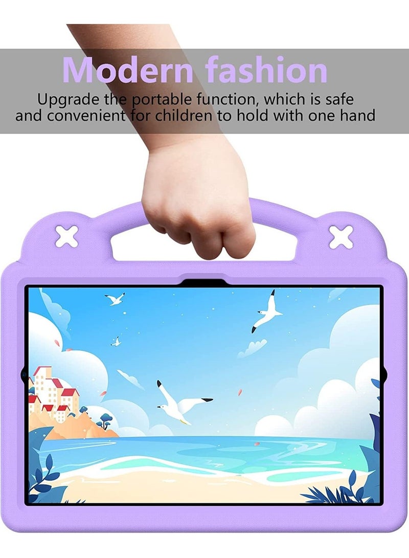 VKL Kids Case Compatible with Samsung Galaxy Tab A8 10.5 Inch 2021 (SM-X200/X205/X207), Heavy Duty EVA Foam Shockproof Cover Kids Proof Case with Stand (Purple) - Image 3
