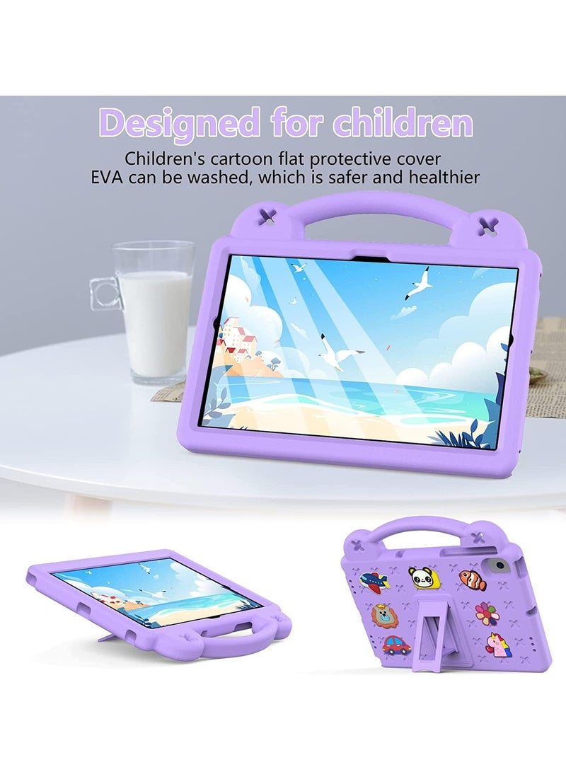 VKL Kids Case Compatible with Samsung Galaxy Tab A8 10.5 Inch 2021 (SM-X200/X205/X207), Heavy Duty EVA Foam Shockproof Cover Kids Proof Case with Stand (Purple) - Image 5