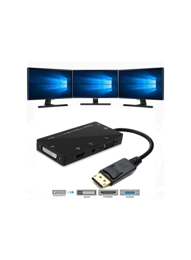 Large DisplayPort To HDMI/VGA/DVI Audio Synchronous Display Converter Black - Image 4