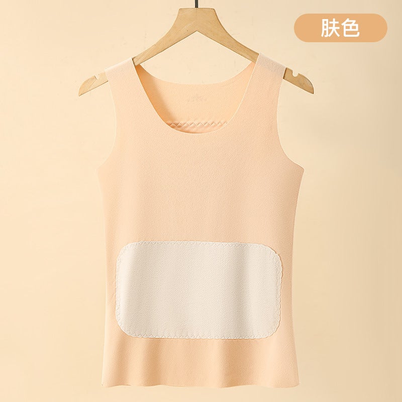 Men'S And Women'S Seamless Thermal Vest, Brushed Camisole, Solid Color Top, Reversible And Can Be Worn Outside, Vest Style - Image 1
