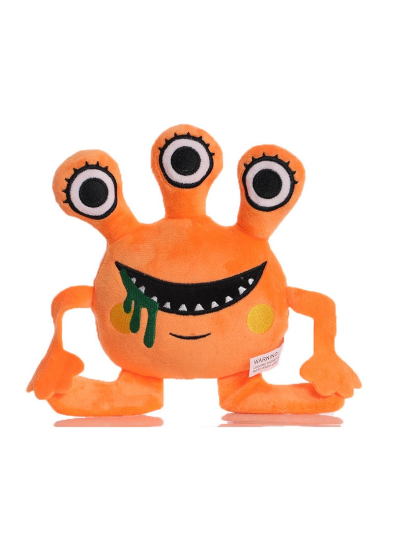 Banban Garden Doll Plush Toy Children's Doll Gift (Orange Three-eyed Monster) - Image 1