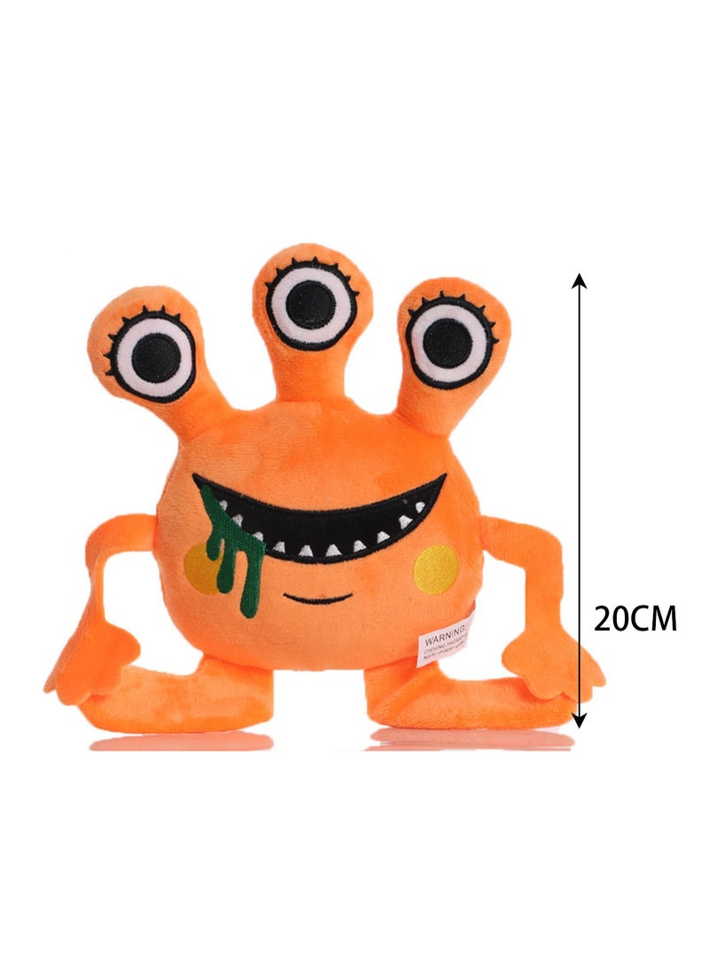 Banban Garden Doll Plush Toy Children's Doll Gift (Orange Three-eyed Monster) - Image 2