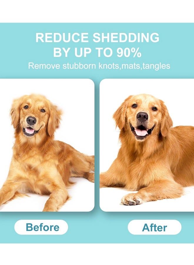 Pet Grooming Brush, for Dogs & Cats, Professional Deshedding Brush and Dematting Tool, Safe and Effective Removing Knots, Mats, Tangles,and Flying Hair - Image 3